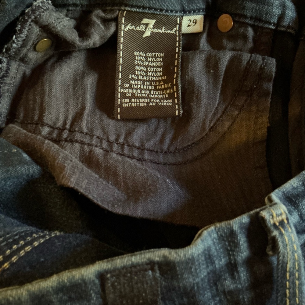 7 For All Mankind Dark Blue Jeans - Picture 6 of 6